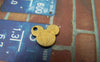 Accessories - 50 Pcs Of Antique Bronze Flat Mouse Head Charms 10x12mm A5181