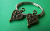 Accessories - 50 Pcs Of Antique Bronze Heart Charms 10x18mm Double Sided A1515