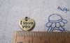 Accessories - 50 Pcs Of Antique Bronze Heart Charms Double Sided 10x11mm A4956