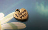 Accessories - 50 Pcs Of Antique Bronze Heart Charms Double Sided 10x11mm A4956