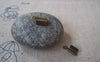 Accessories - 50 Pcs Of Antique Bronze Large Fold Over Crimp Head Clasps 4x11mm A2112