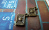 Accessories - 50 Pcs Of Antique Bronze Love Heart Mail Charms 6x10mm A498
