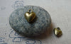 Accessories - 50 Pcs Of Antique Bronze Lovely 3D Heart Charms 9mm A5499