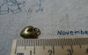 Accessories - 50 Pcs Of Antique Bronze Lovely 3D Heart Charms 9mm A5499