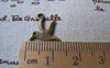 Accessories - 50 Pcs Of Antique Bronze Lovely Bird Charms 12x12mm A241