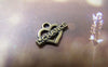 Accessories - 50 Pcs Of Antique Bronze Lovely Heart Charms 8x12mm A2290