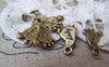 Accessories - 50 Pcs Of Antique Bronze Lucky Foot Charms Double Sided 10x12mm A544