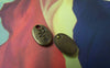 Accessories - 50 Pcs Of Antique Bronze Oval Flower Connector Charms 7x10mm A4626