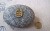 Accessories - 50 Pcs Of Antique Bronze Oval Made With Love Charms 8x11mm A3359