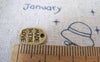 Accessories - 50 Pcs Of Antique Bronze Oval Made With Love Charms 8x11mm A3359