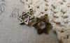 Accessories - 50 Pcs Of Antique Bronze Six Point Star Charms 12mm A6229