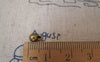 Accessories - 50 Pcs Of Antique Bronze Solid Round Ball Charms 4x6.5mm A5140