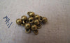 Accessories - 50 Pcs Of Antique Bronze Solid Round Ball Charms 4x6.5mm A5140