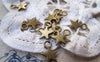 Accessories - 50 Pcs Of Antique Bronze Star Charms 10mm A347