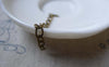 Accessories - 50 Pcs Of Antique Bronze Steel Precut Extension Chain Link 3mm A5494