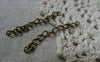 Accessories - 50 Pcs Of Antique Bronze Steel Precut Extension Chain Link 3mm A5494