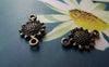 Accessories - 50 Pcs Of Antique Bronze Sunflower Connector Charms 10mm A3322