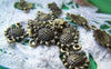 Accessories - 50 Pcs Of Antique Bronze Sunflower Connector Charms 10mm A3322