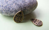 Accessories - 50 Pcs Of Antique Bronze Tear Drop Charms Double Sided 8x11mm A1481