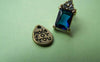 Accessories - 50 Pcs Of Antique Bronze Tear Drop Charms Double Sided 8x11mm A1481