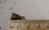 Accessories - 50 Pcs Of Antique Bronze Textured Necklace Bail Charms 7x15mm A6048