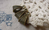 Accessories - 50 Pcs Of Antique Bronze Textured Necklace Bail Charms 7x15mm A6048