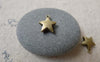Accessories - 50 Pcs Of Antique Bronze Thick Star Charms 10mm A7132