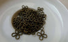 Accessories - 50 Pcs Of Antique Bronze Tiny Coiled Chinese Knot Flower Charms 8mm A5652