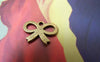 Accessories - 50 Pcs Of Antique Bronze Tiny Flat Butterfly Knot Bow Charms 10x14mm A5178