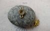 Accessories - 50 Pcs Of Antique Gold Flower Round Connector Charms 8x14mm A6489
