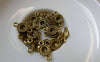 Accessories - 50 Pcs Of Antique Gold Flower Round Connector Charms 8x14mm A6489