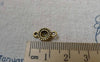 Accessories - 50 Pcs Of Antique Gold Flower Round Connector Charms 8x14mm A6489