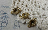 Accessories - 50 Pcs Of Antique Gold Flower Round Connector Charms 8x14mm A6489