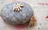 Accessories - 50 Pcs Of Antique Gold Hand Made Charms Double Sided 11x12mm A1314
