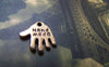 Accessories - 50 Pcs Of Antique Gold Hand Made Charms Double Sided 11x12mm A1314
