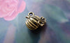 Accessories - 50 Pcs Of Antique Gold Pumpkin Charms 11mm A7596