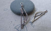 Accessories - 50 Pcs Of Antique Silver Bow And Arrow Charms 10x38mm A7678