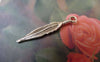 Accessories - 50 Pcs Of Antique Silver Feather Charms 5x28mm A7496