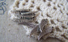 Accessories - 50 Pcs Of Antique Silver Feather Wing Charms 5x16mm A4530
