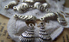 Accessories - 50 Pcs Of Antique Silver Feather Wing Charms 7x15mm A1188