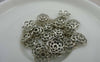Accessories - 50 Pcs Of Antique Silver Filigree Flower Spacer Bead Caps 10mm A5957