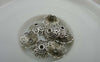Accessories - 50 Pcs Of Antique Silver Filigree Flower Spacer Bead Caps 12mm A5943