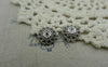 Accessories - 50 Pcs Of Antique Silver Filigree Flower Spacer Bead Caps 12mm A5952