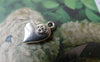 Accessories - 50 Pcs Of Antique Silver Heart Charms 10x11mm A7253