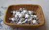 Accessories - 50 Pcs Of Antique Silver Heart Charms Connector 5.5x10mm A899