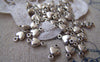 Accessories - 50 Pcs Of Antique Silver Heart Charms Connector 5.5x10mm A899