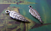 Accessories - 50 Pcs Of Antique Silver Leaf Charms 7x16mm A1086