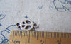 Accessories - 50 Pcs Of Antique Silver Peace Symbol Connector Charms 10x16mm A3728