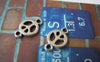 Accessories - 50 Pcs Of Antique Silver Peace Symbol Connector Charms 10x16mm A3728