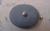 Accessories - 50 Pcs Of Antique Silver Solid Round Ball Charms 4x6.5mm A7499